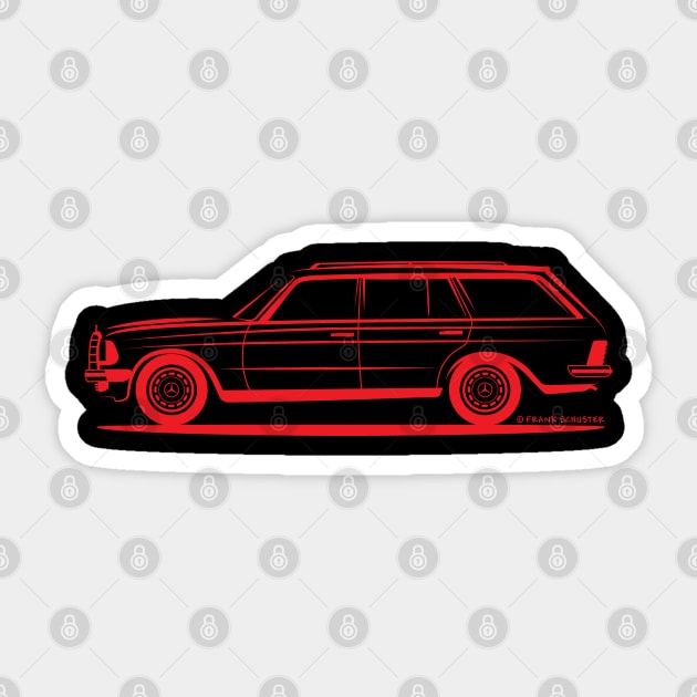 Mercedes Benz 300 TD Stationwagon Kombi W123 Sticker by PauHanaDesign